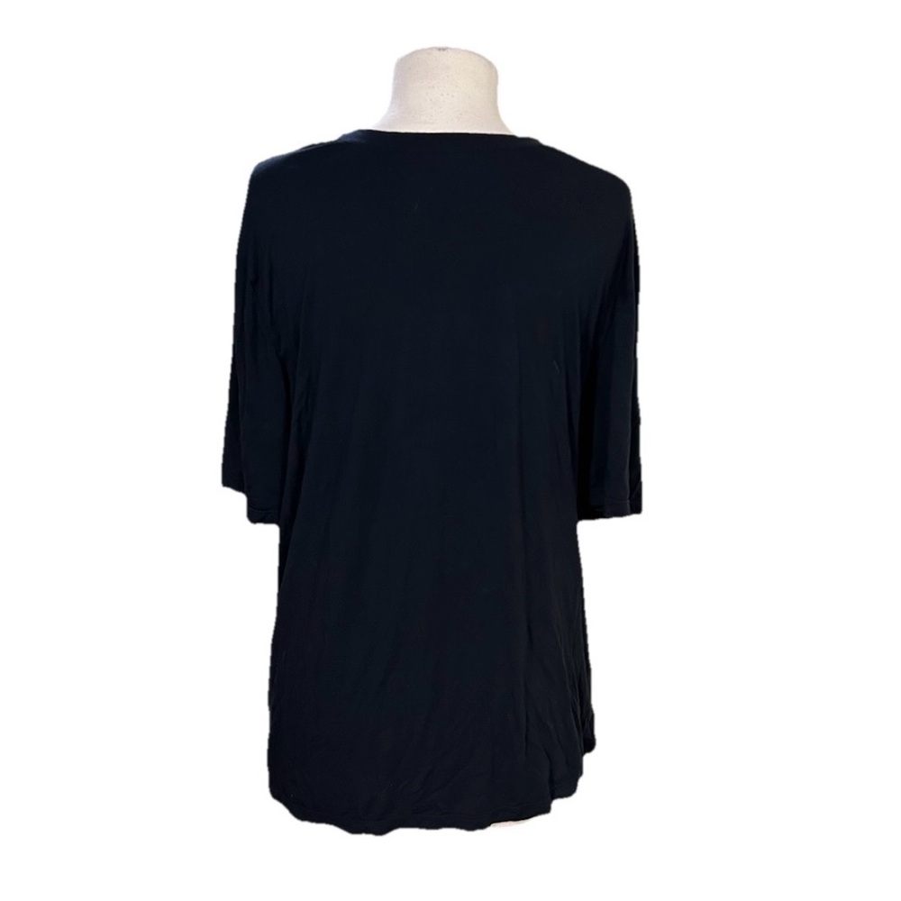 Eberjey Henry Stretch Tencel Pajama Shirt Size L Relaxed Soft Black Lounge Sleep